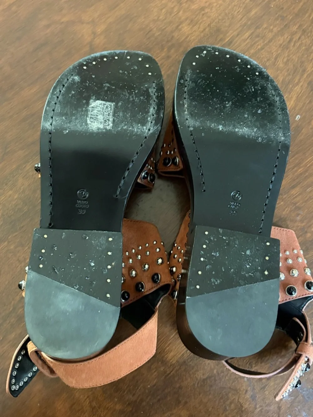 3.1 Phillip Lim Nashville Platform Sandal Suede Leather Studded Chunky Shoes